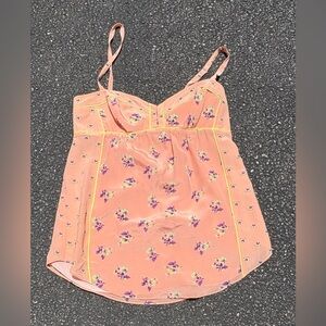 Rebecca Taylor | Womens | Corset | Floral Print | Tank Top | Size 6 | 100% Silk